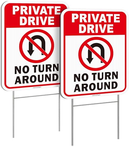 Amazon.com: No Turn Around Driveway Sign